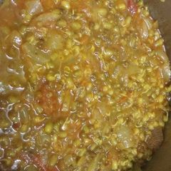 A picture of Pasipayar green gram gravy.