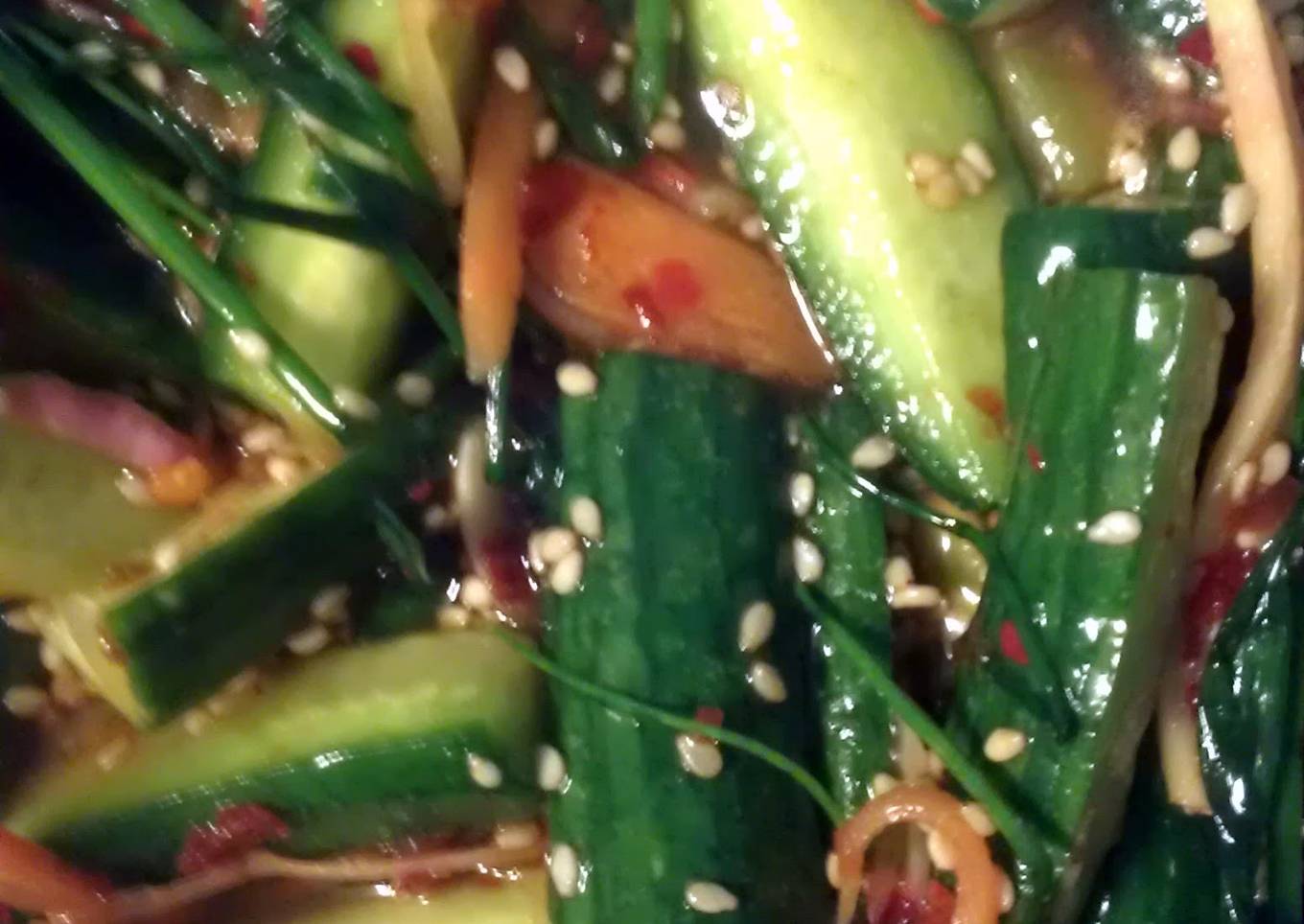 Spicy cucumber kimchee