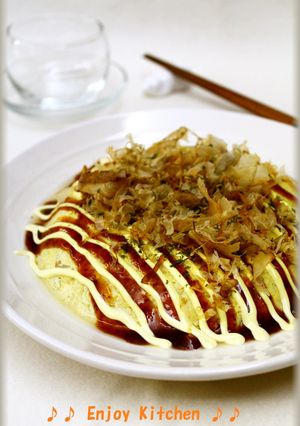 A picture of Easy and Microwaved Flour-free Okonomiyaki with Tofu.