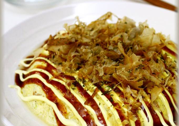 Easy and Microwaved Flour-free Okonomiyaki with Tofu