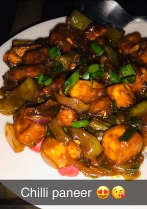 A picture of Chili paneer.