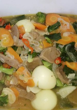 Foto resep Capcay Bakso & Telur Puyuh