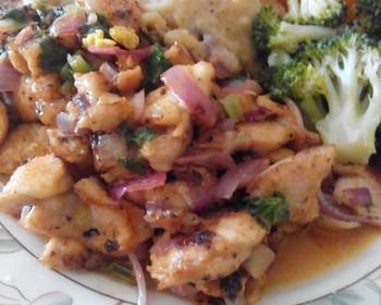 Ultimate Making Recipe Lemon Chicken with MashedGravy Potato and Boiled Veggies Home Style