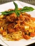 Chilled Capellini with Tomato & Mentaiko Sauce