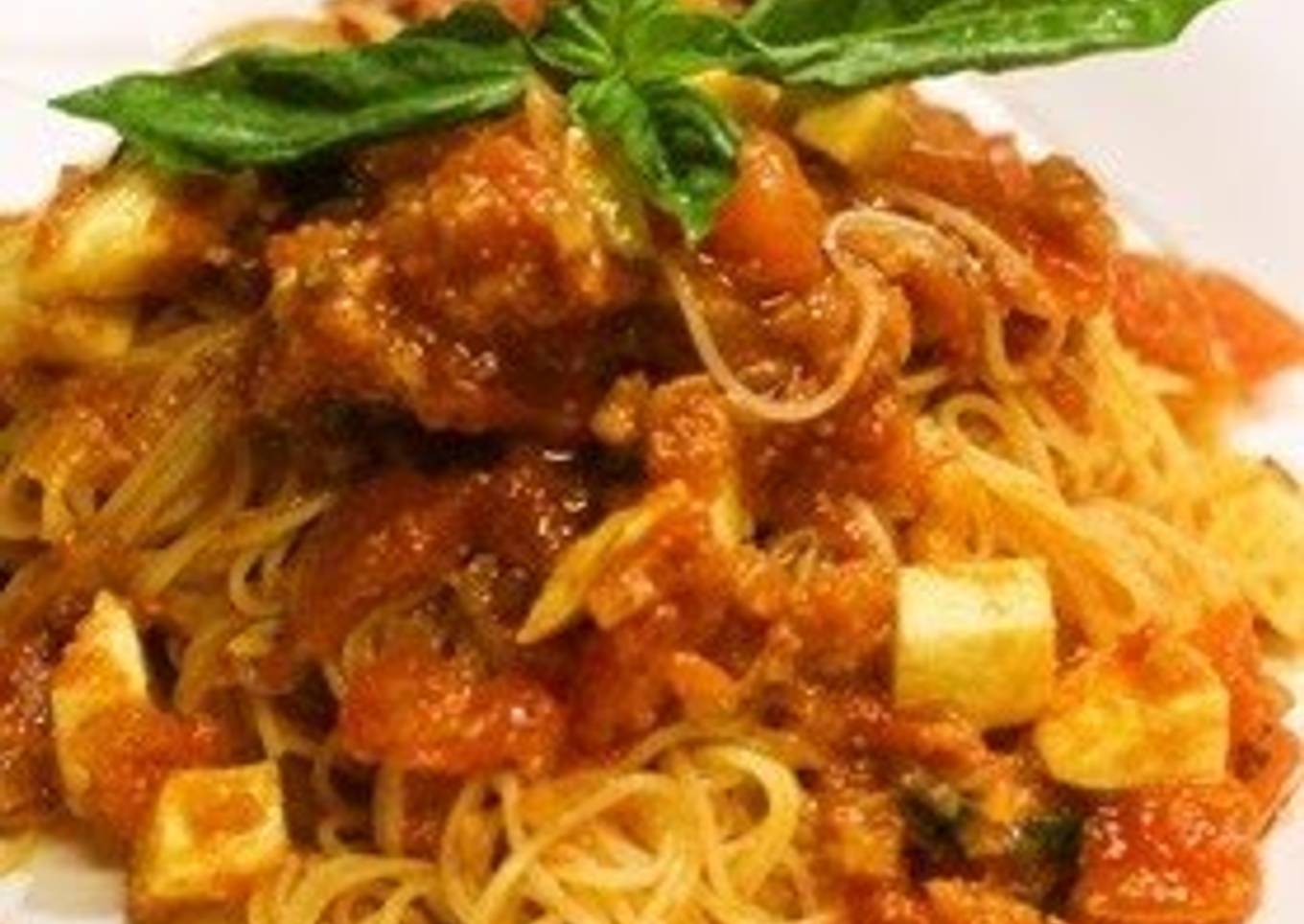 Chilled Capellini with Tomato & Mentaiko Sauce