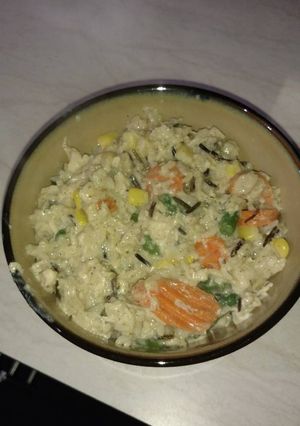 A picture of Easy chicken and wild rice casserole.