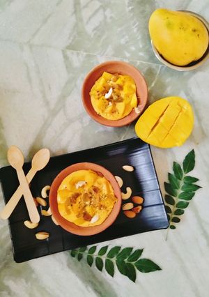 A picture of Mango shrikhand ❤️😋😋😋😋😋❤️.