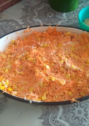 Una foto de Ensalada de choclo y zanahoria