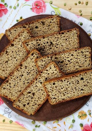 Una foto de 🫛🌾 Pan de arvejas y harina de centeno integral 🌾🫛 Apto diabéticos