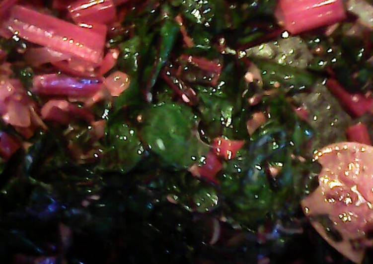 Steps to Prepare Super Quick Homemade Sauteed Swiss Chard with Parmesan Cheese