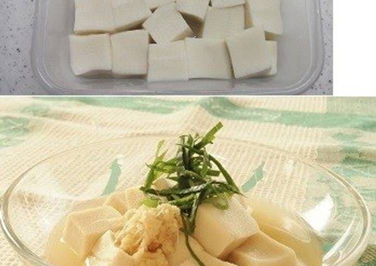Recipe: Appetizing Easy Microwave Koya Dofu ♪ Tastes Just Like Silken Tofu
