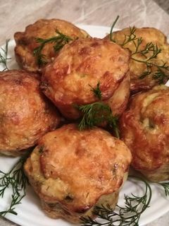 Фото Куриные маффины с сыром.