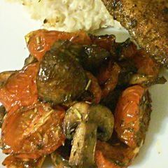 A picture of Roasted Tomatoes with Mushrooms.