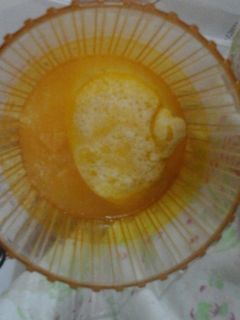 A picture of Lemon and peach sorbet.