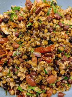 A picture of Mixed Beans and Lentil Salad.