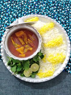 عکسی از دستور خورشت بامیه