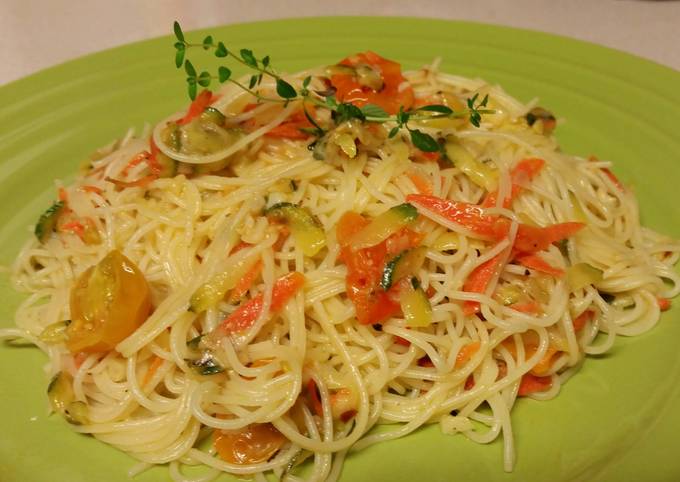 Garlic Parmesean Summertime Pasta