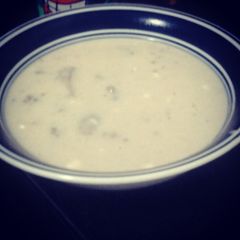 Beefy Cream of Mushroom Soup A picture of Beefy Cream of Mushroom Soup.