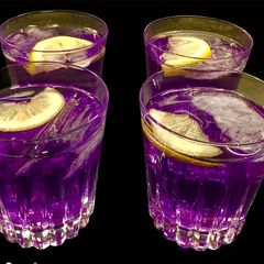 A picture of Butterfly Pea Flower Tea Lemonade.