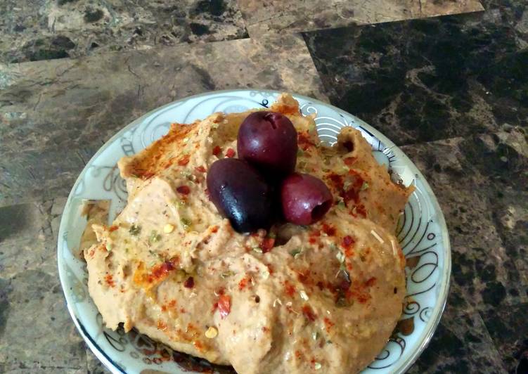 Recipe of Homemade Three Olive Hummus