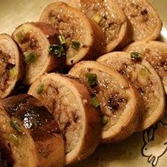 A picture of Easy Cooking in a Pressure Cooker Soft Ikameshi (Squid Stuffed with Sticky Rice).