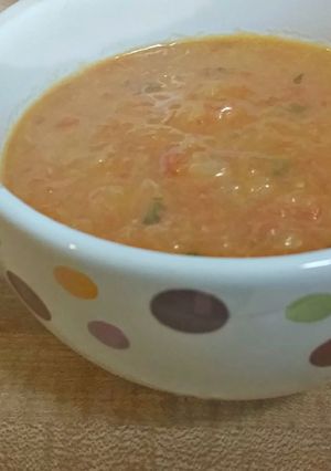 A picture of Tomato Bisque adapted from Rumford Complete Cookbook - 1934.