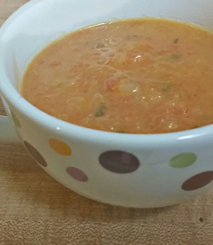 A picture of Tomato Bisque adapted from Rumford Complete Cookbook - 1934.