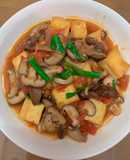 Đậu hũ sốt nấm cà chua