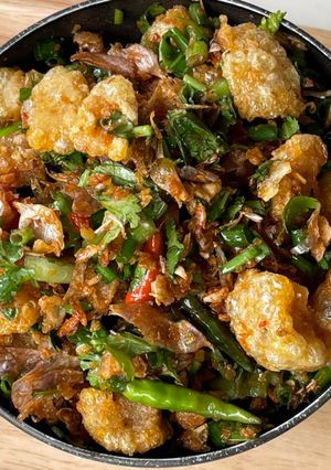 รูปของ แคบหมูผัดพริกเกลือ Keto 🌶♨️