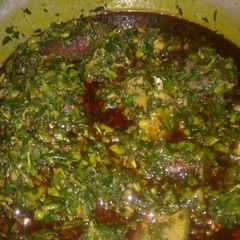 A picture of Edikang Ikong soup. #Surprise.
