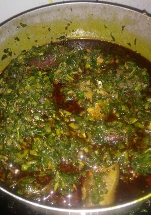 A picture of Edikang Ikong soup. #Surprise.