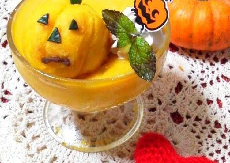 Kabocha Squash Pudding for Halloween