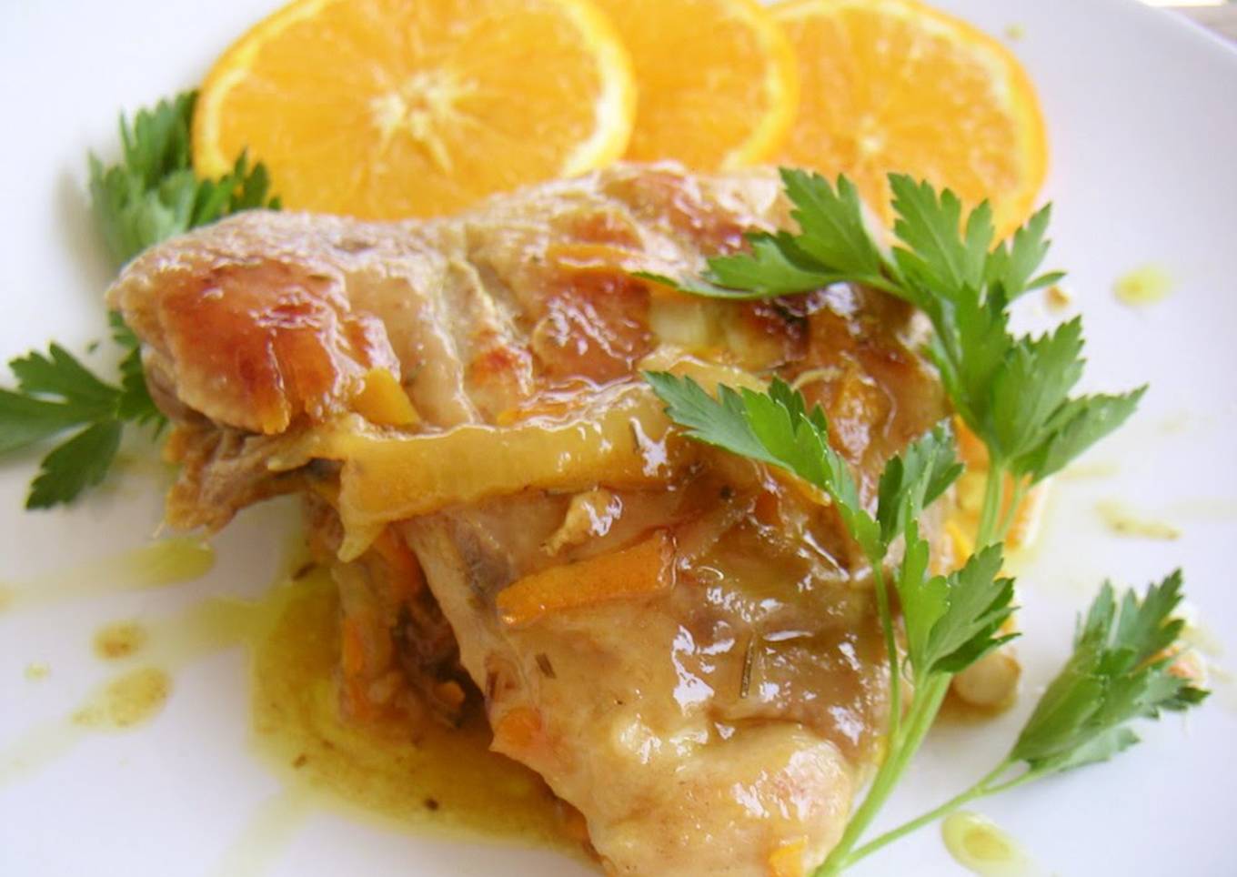 Recipe of Quick Chicken with Orange Sauce