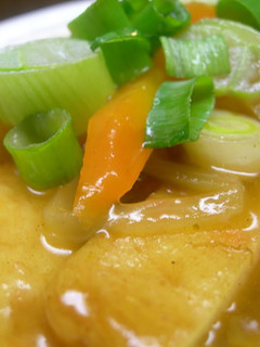 A picture of Satsuma-age with Curry Sauce.