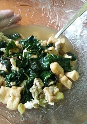Foto resep Tumis Daun Singkong Protein
