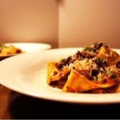 A picture of Simple Homemade Pasta! Pappardelle with Ragu Sauce.