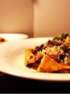 A picture of Simple Homemade Pasta! Pappardelle with Ragu Sauce.