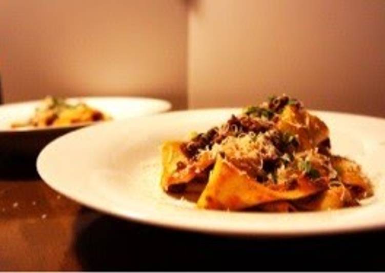 Recipe of Favorite Simple Homemade Pasta! Pappardelle with Ragu Sauce