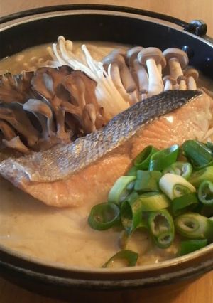 A picture of Stew for Dieters with Maitake Mushrooms, Agar Agar and Soy Milk.