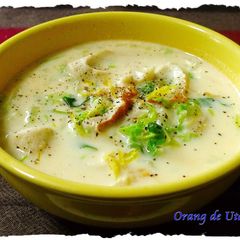 A picture of Miso Milk Flavored Chinese Cabbage Soup with Mochi.