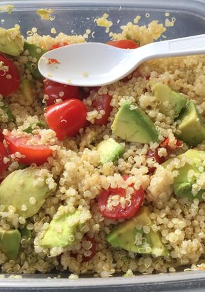 A picture of Kicking Avocado Tomato And Quinoa Salad.