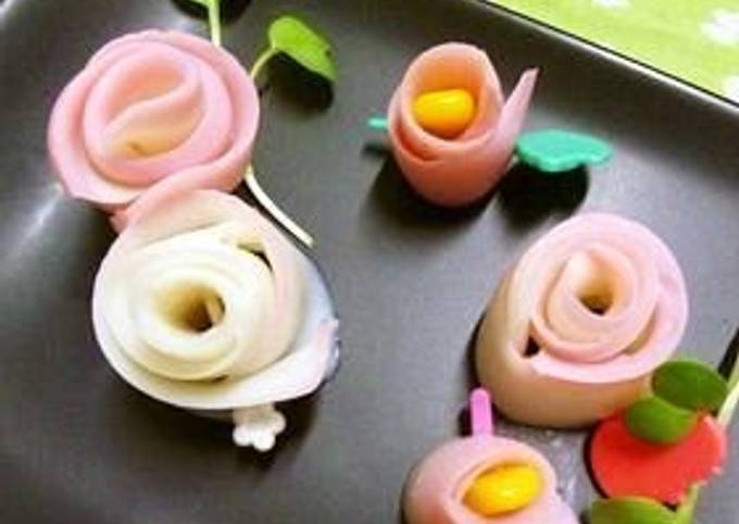 Kamaboko Flowers Using a Vegetable Peeler