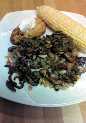 A picture of Green Chile Steak Dunigan.