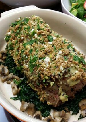 A picture of Herb-crusted lamb.
