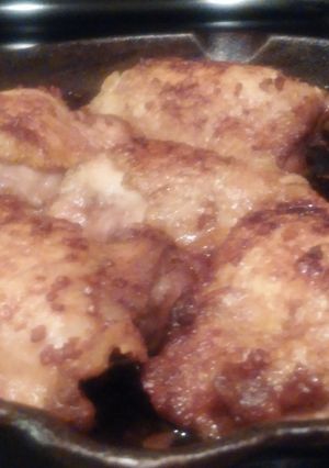 A picture of Soy-Brown Sugar Glazed Chicken Thighs.