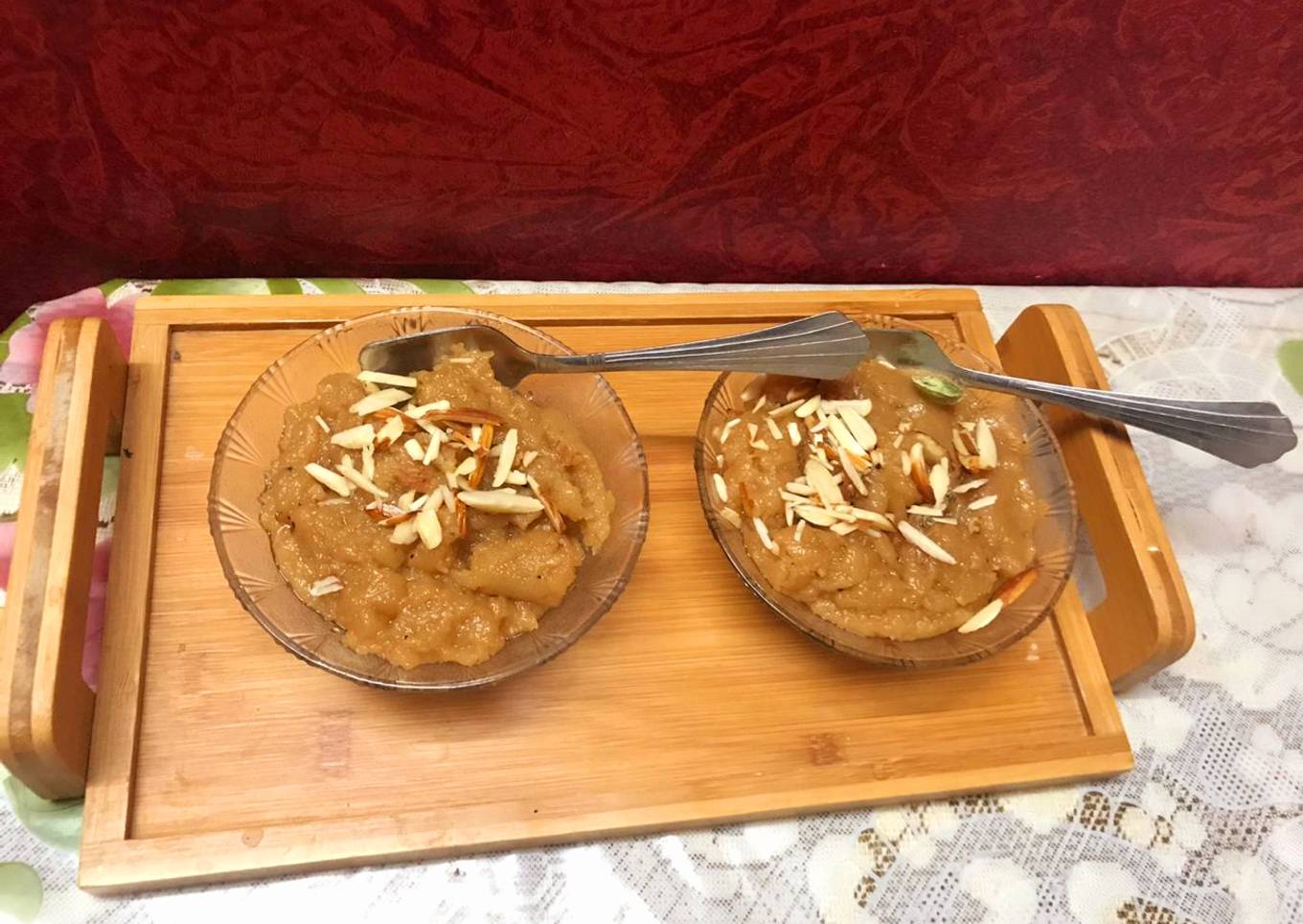 Wheat flour halwa atte ka halwa