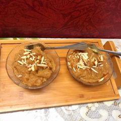 Wheat flour halwa atte ka halwa A picture of Wheat flour halwa atte ka halwa.