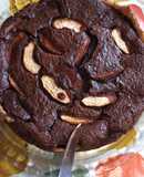 Tarta de chocolate con manzana