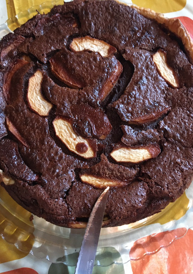 Una foto de Tarta de chocolate con manzana