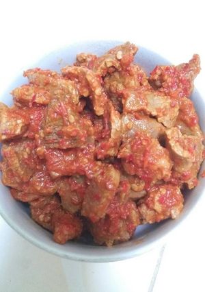 Foto resep Sambel merah daging sapi